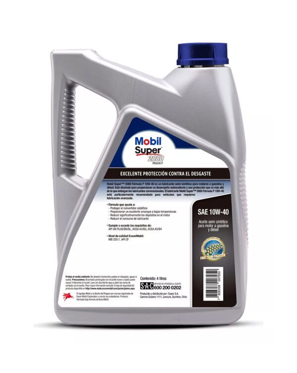 Mobil Aceite Super 2000 Formula P 10w40 4lt Semi-Sintetico - Imagen 2